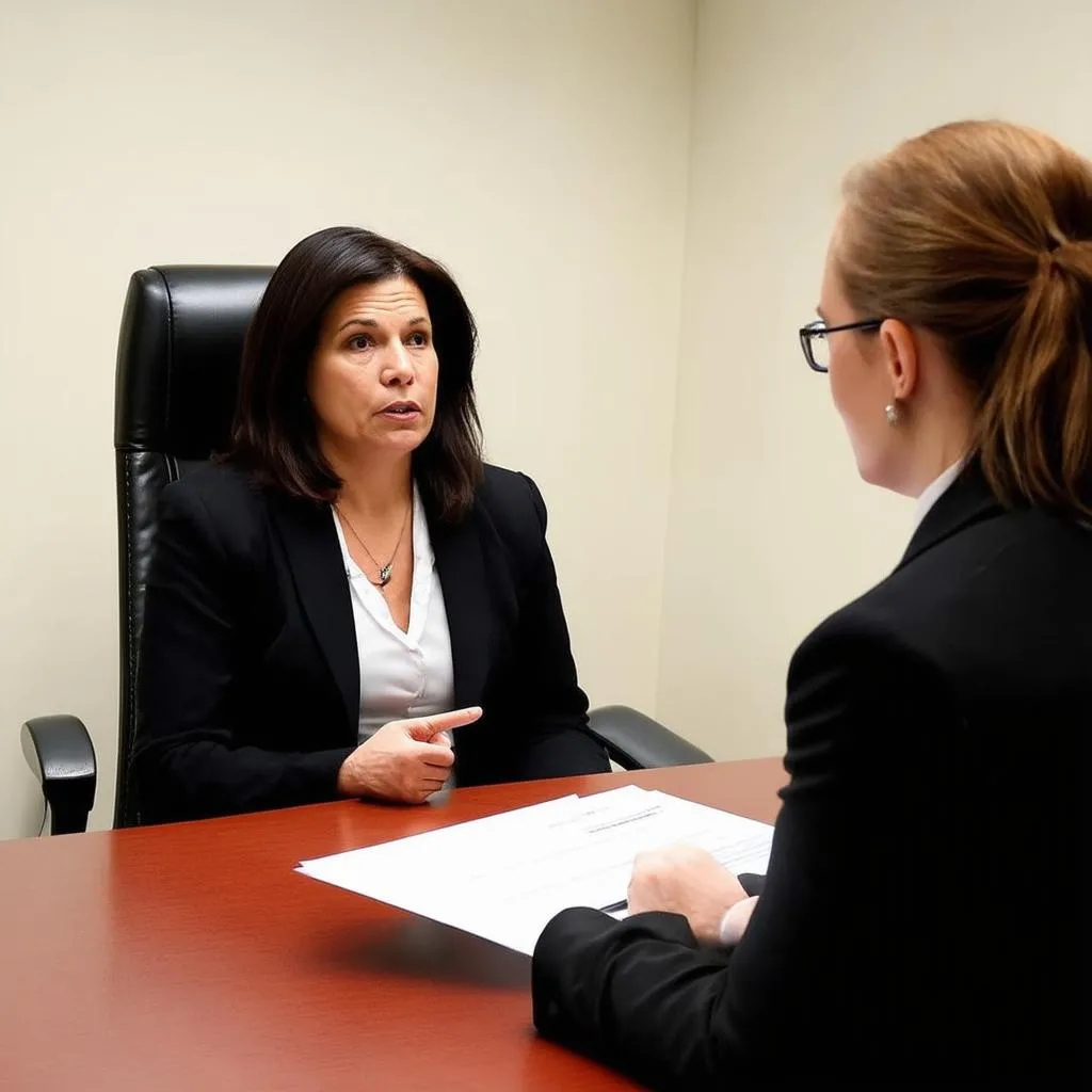 Woman Consulting with Immigration Lawyer