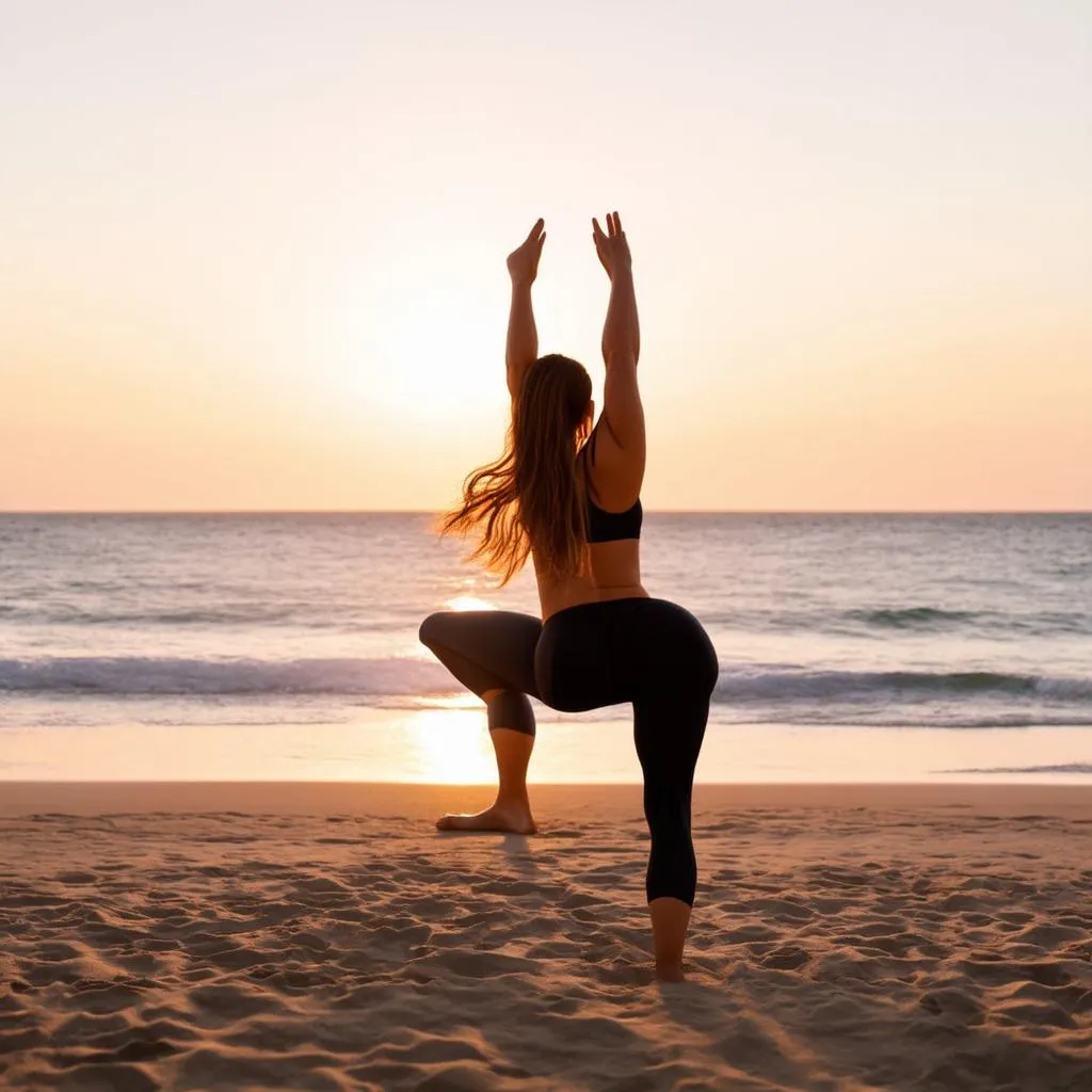 Yoga on the beach