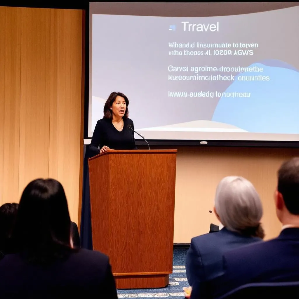 Woman Giving a Presentation