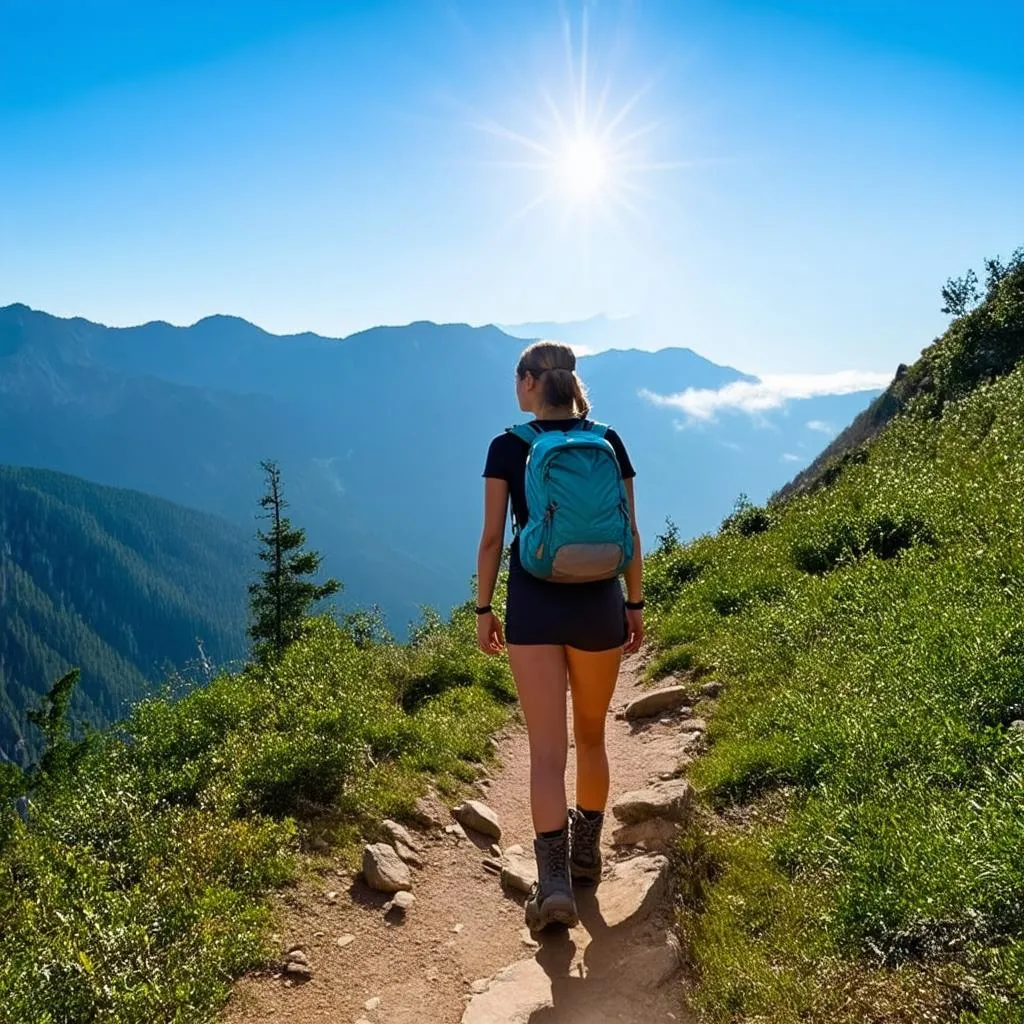 Hiking through breathtaking scenery