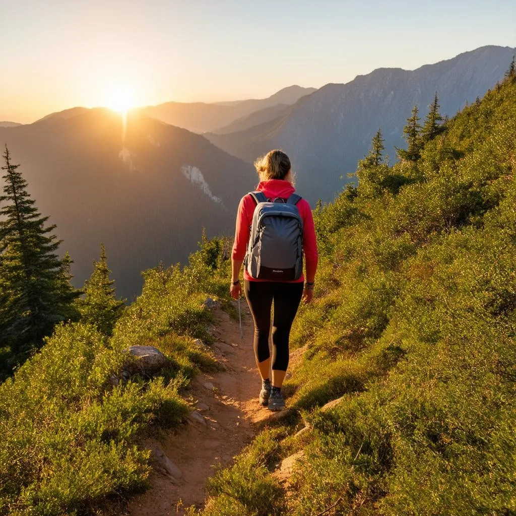 solo female hiker