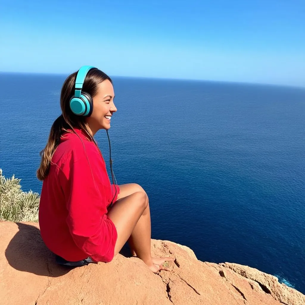 Woman Listening to Music