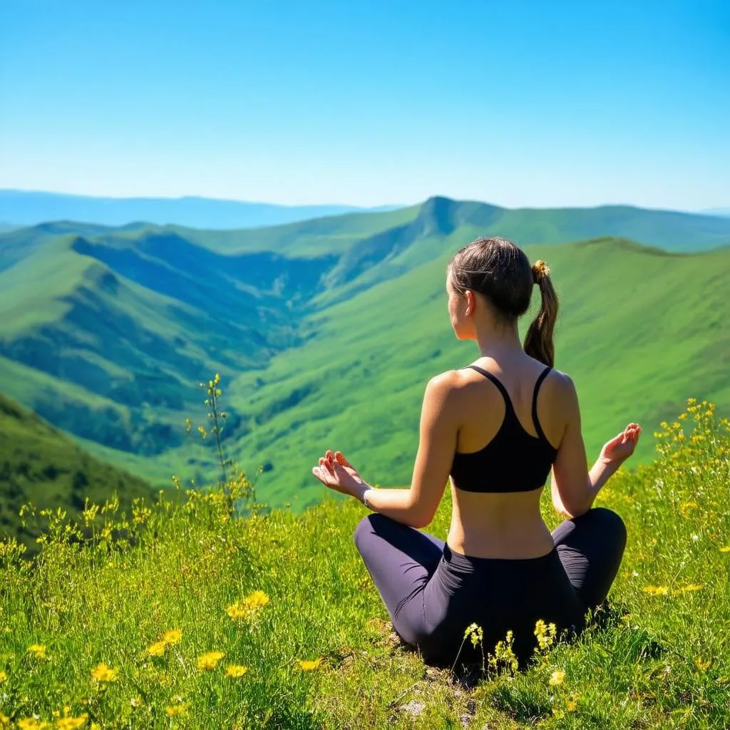 meditating woman