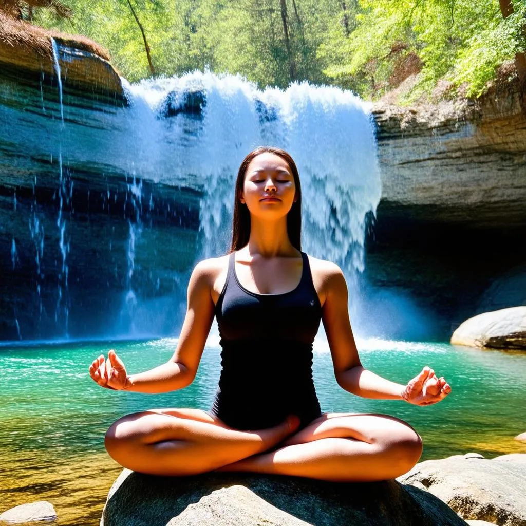 Meditating traveller