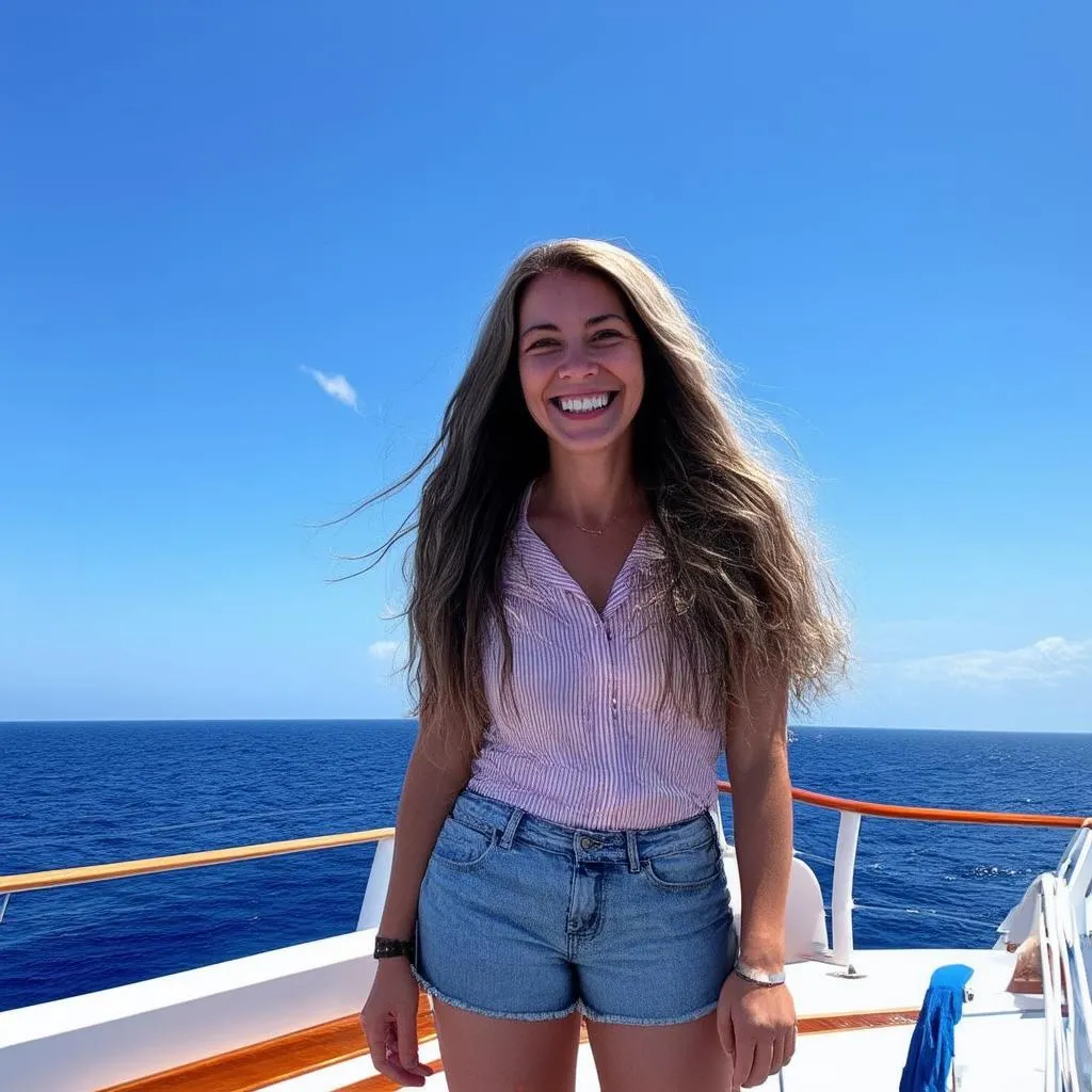 Woman Enjoying Cruise