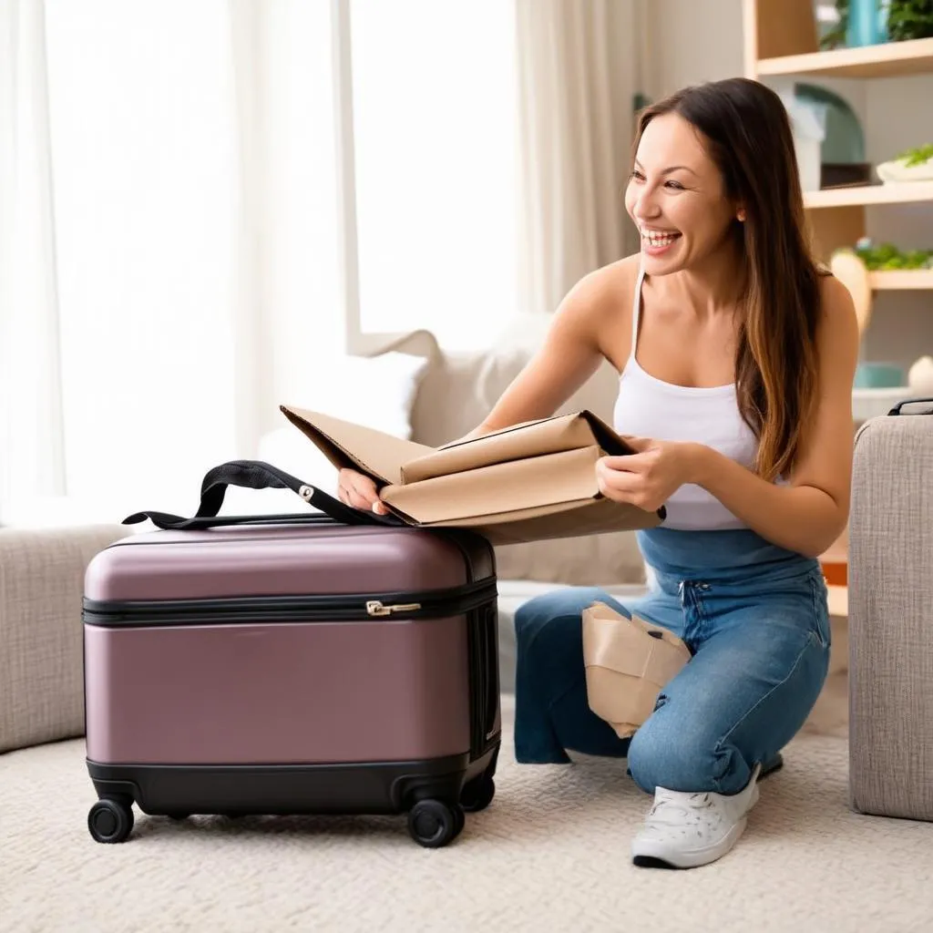 Woman Packing Suitcase