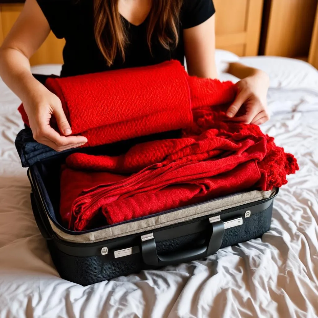 Packing a suitcase