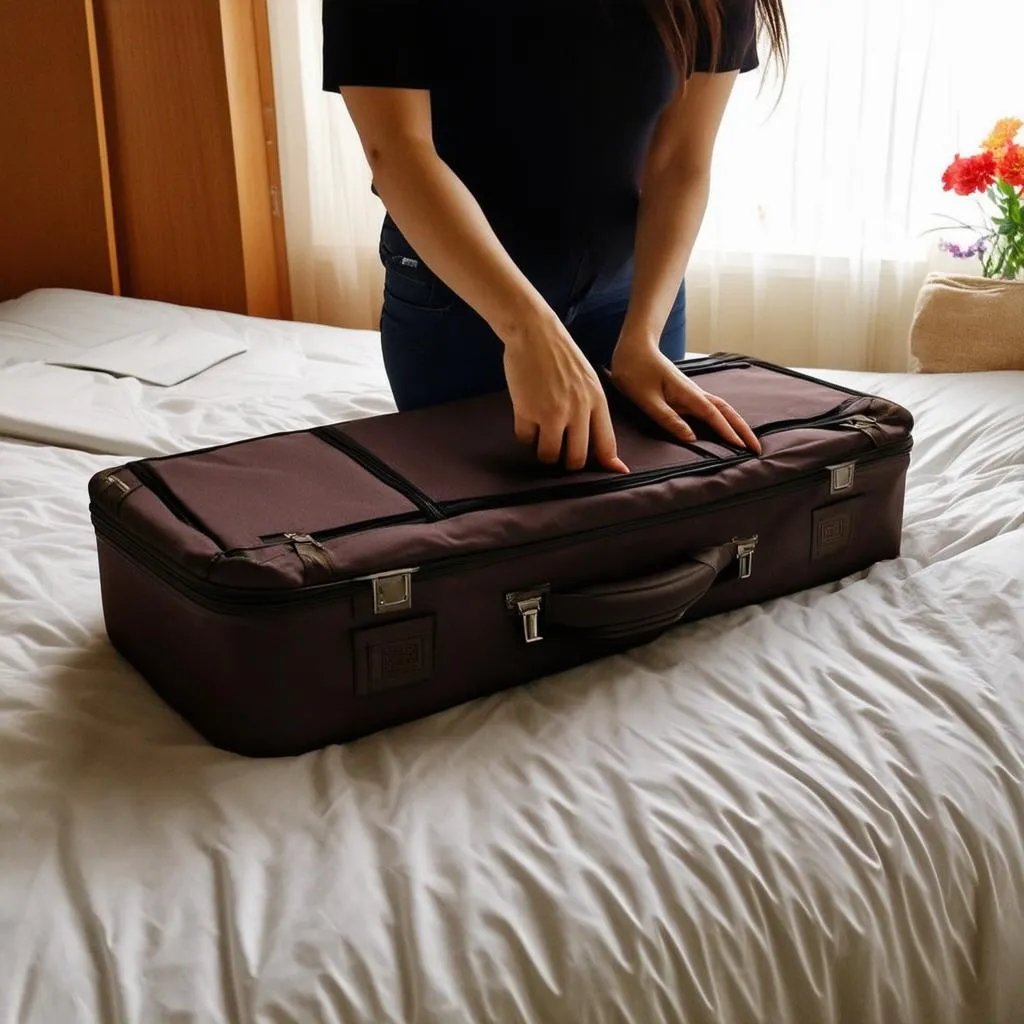 Woman Packing Suitcase Feng Shui