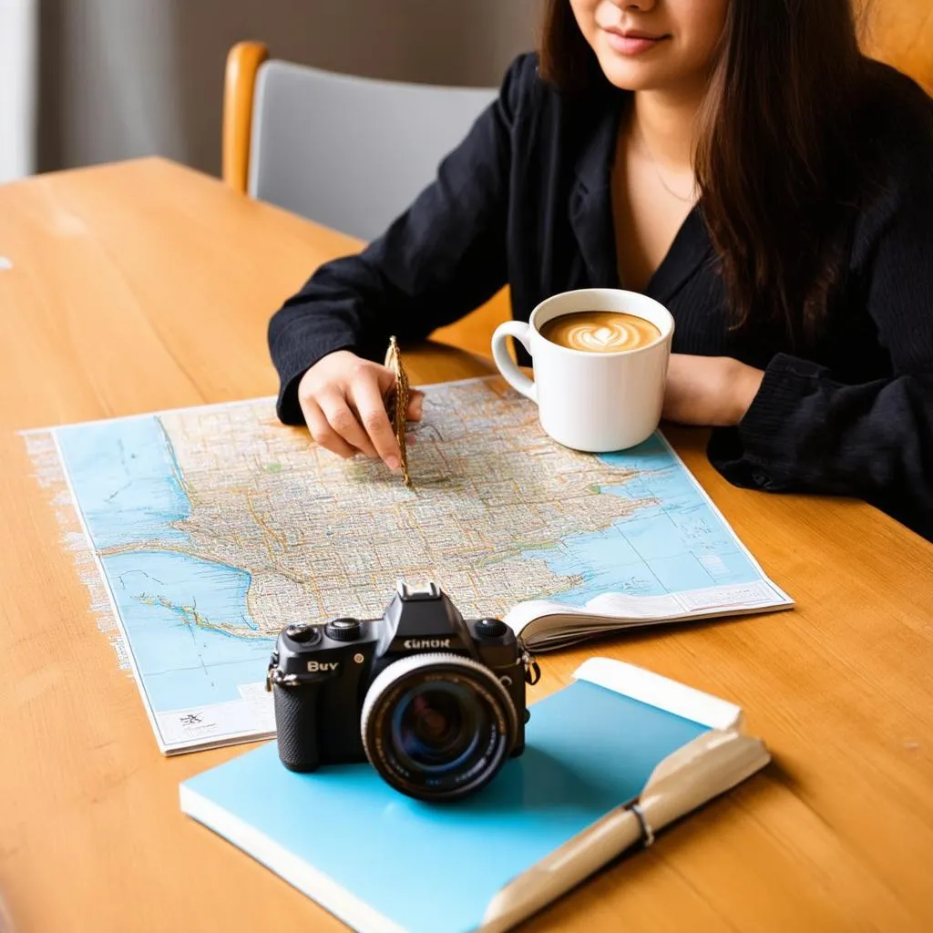 Woman Planning Trip