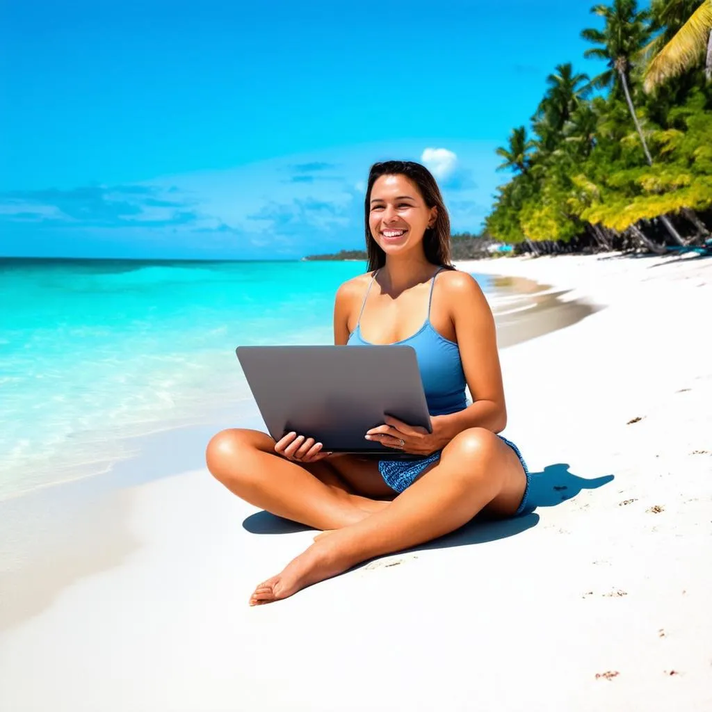 Travel Agent Working Remotely