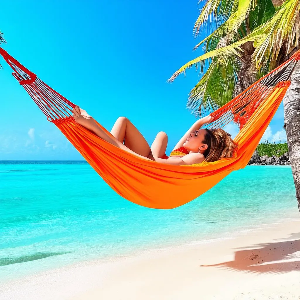 Relaxing on a Mexican Beach