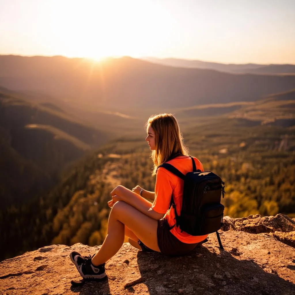 solo traveler enjoying the view