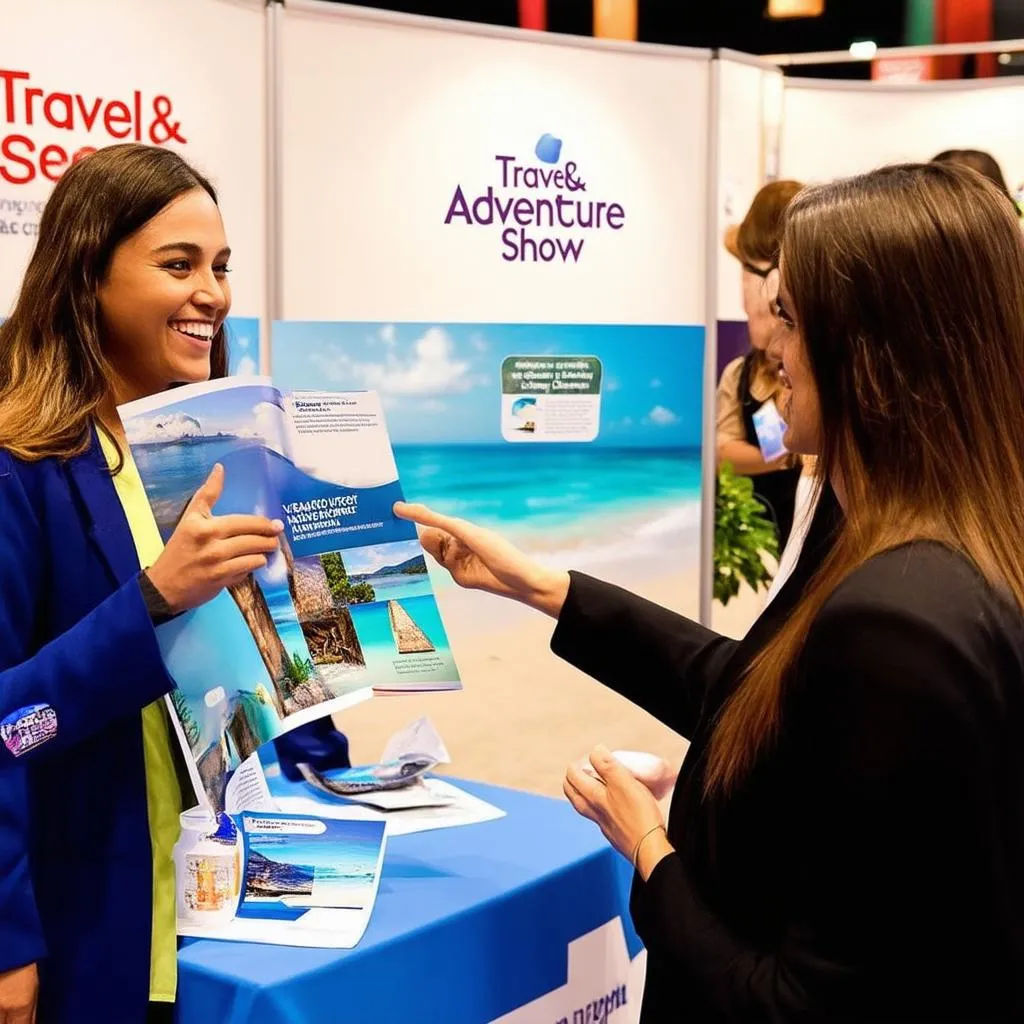 Woman Consulting Travel Agent