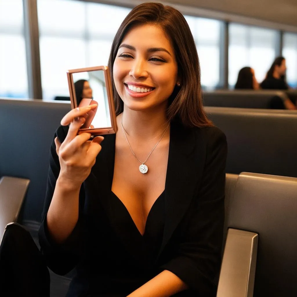 woman traveling with jewelry