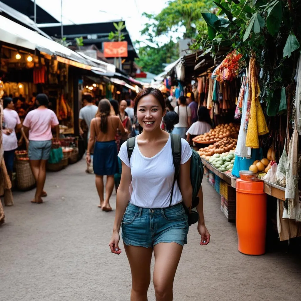 Solo female traveler in Bali