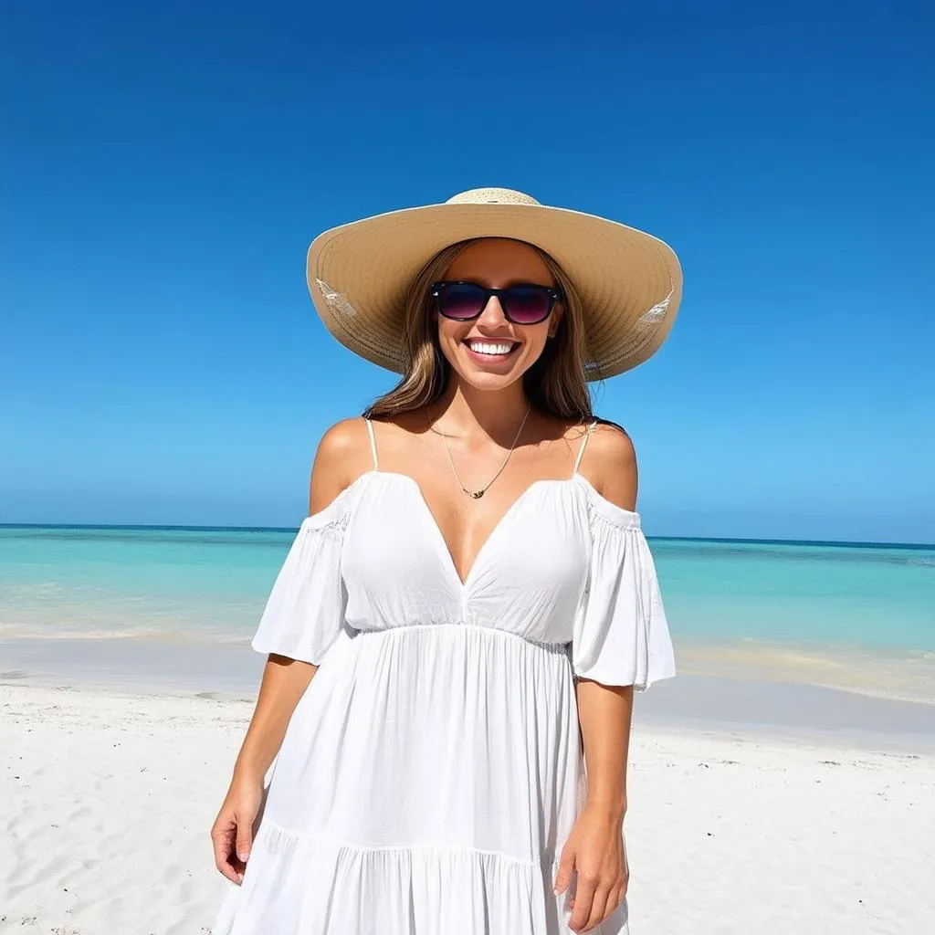 Woman on the beach