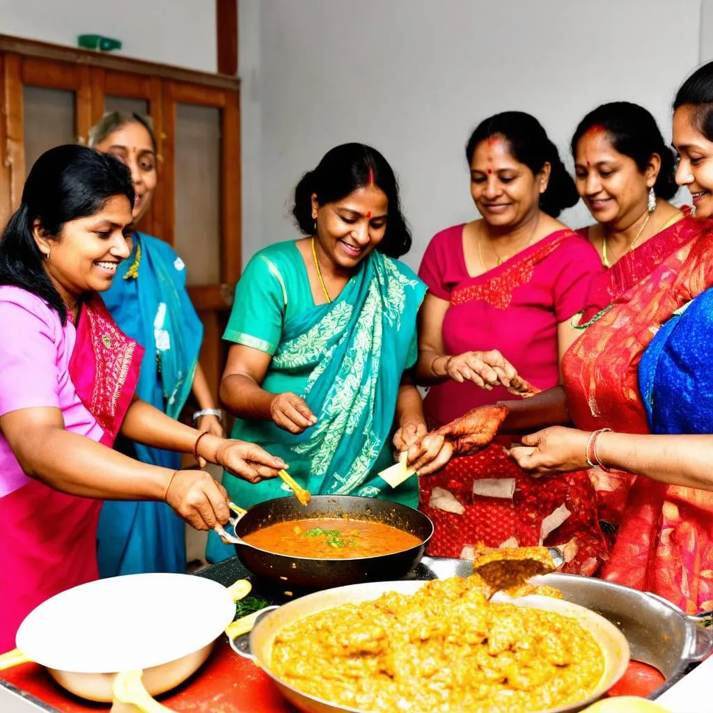 Women in Cooking Class India