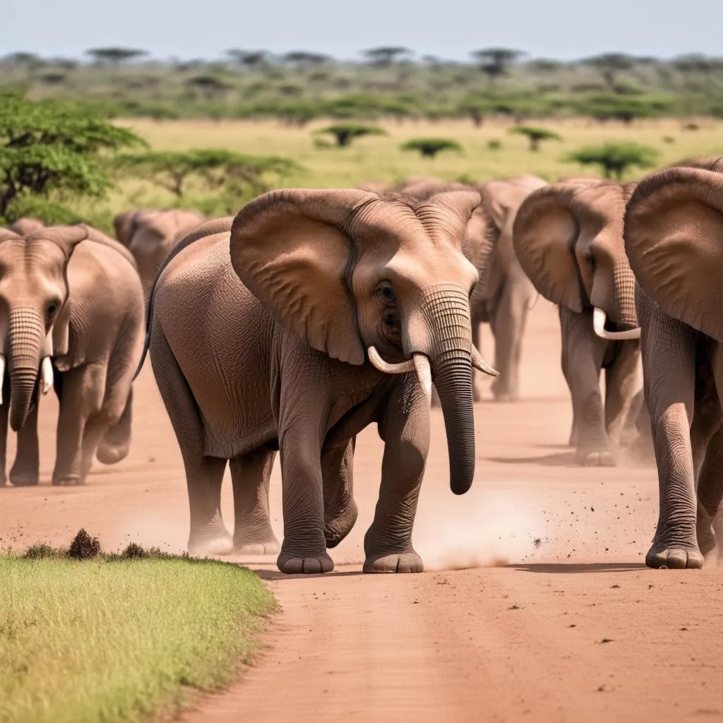 Elephants in Yankari National Park