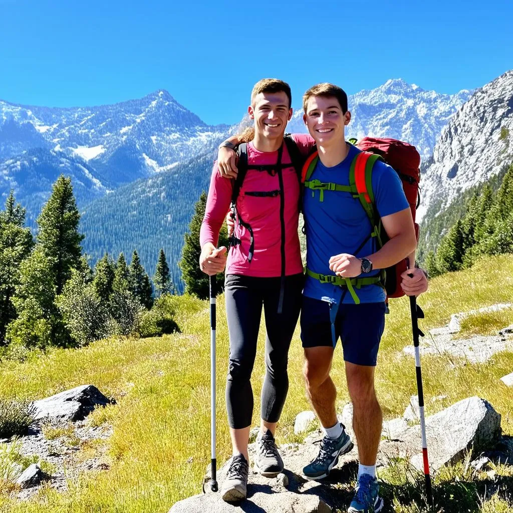 couple hiking