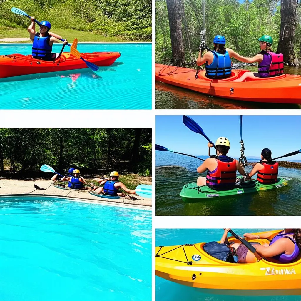 Tourists enjoying various activities at Zenna Pool Camp