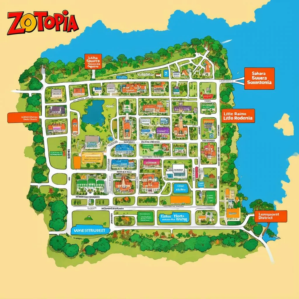 Zootopia Map