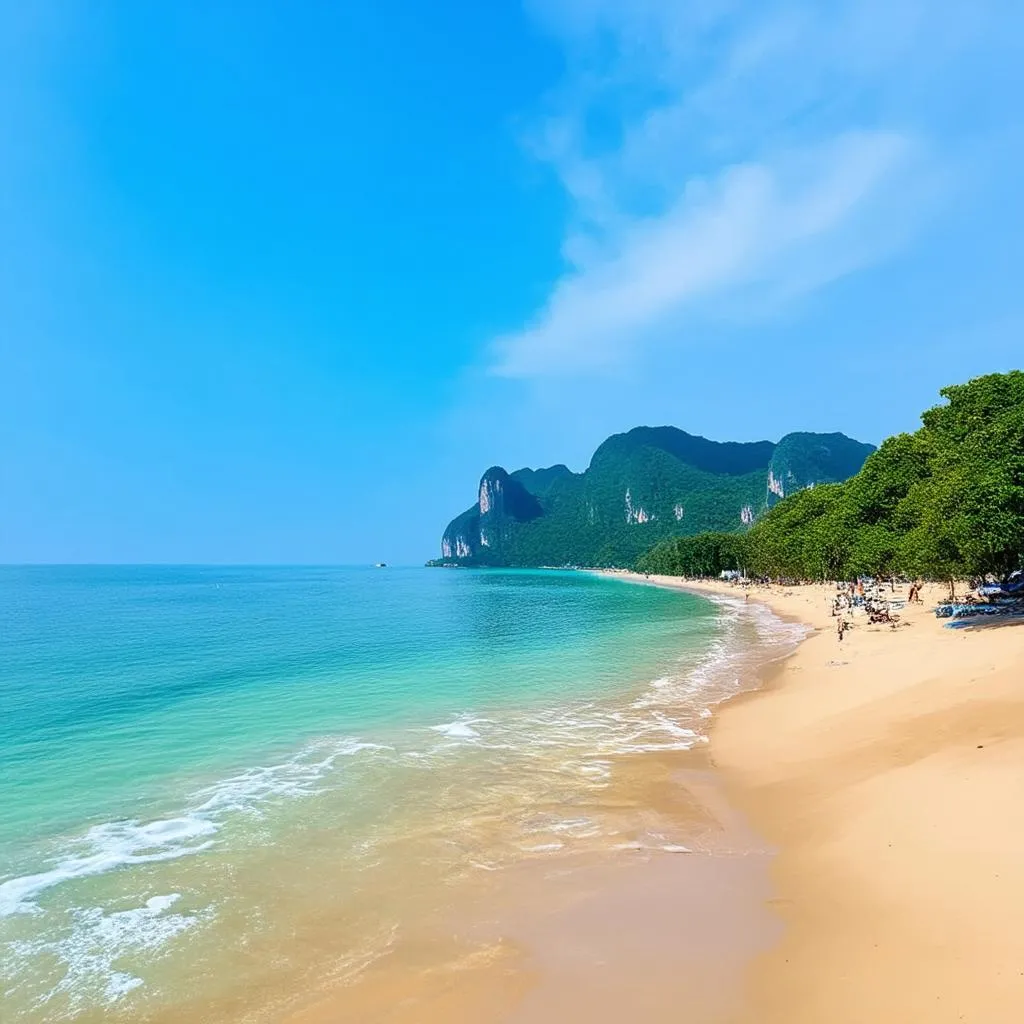 Beautiful beach with turquoise waters