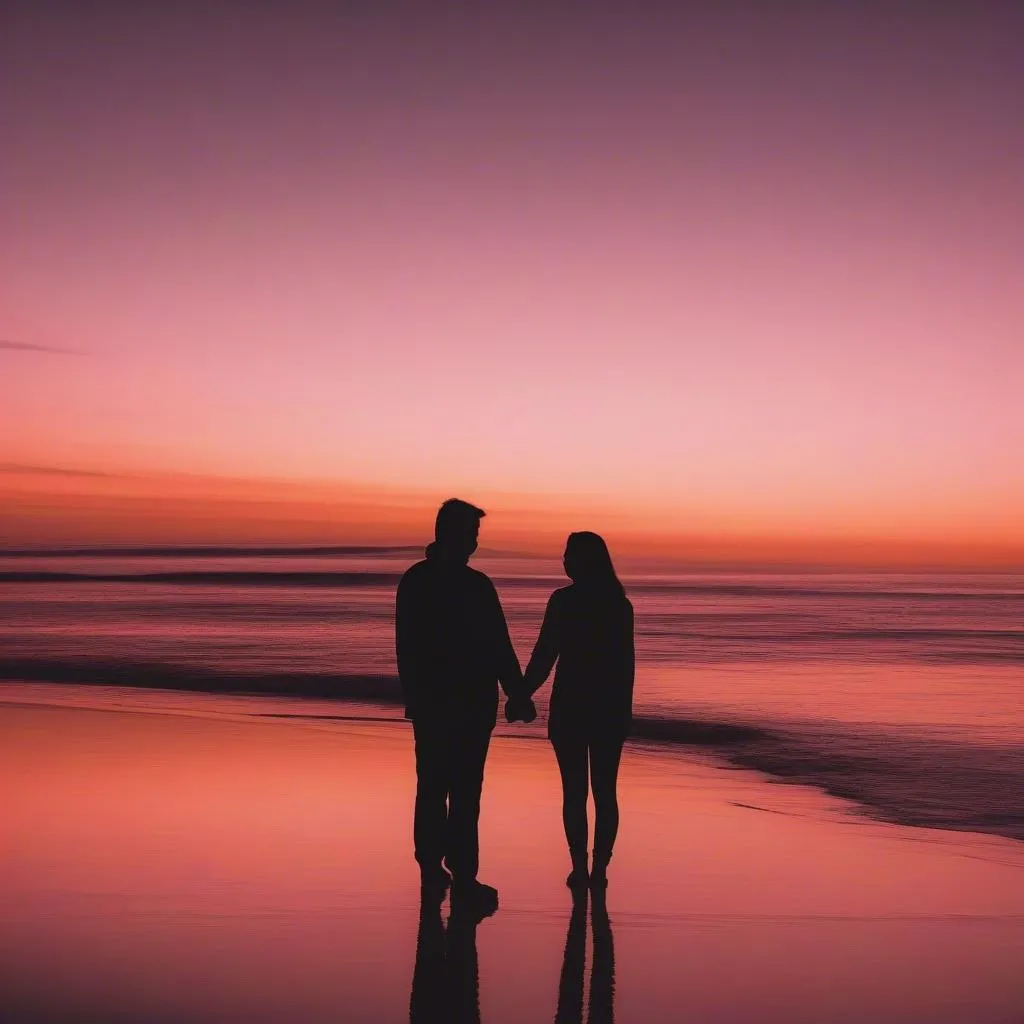 couple watching sunset