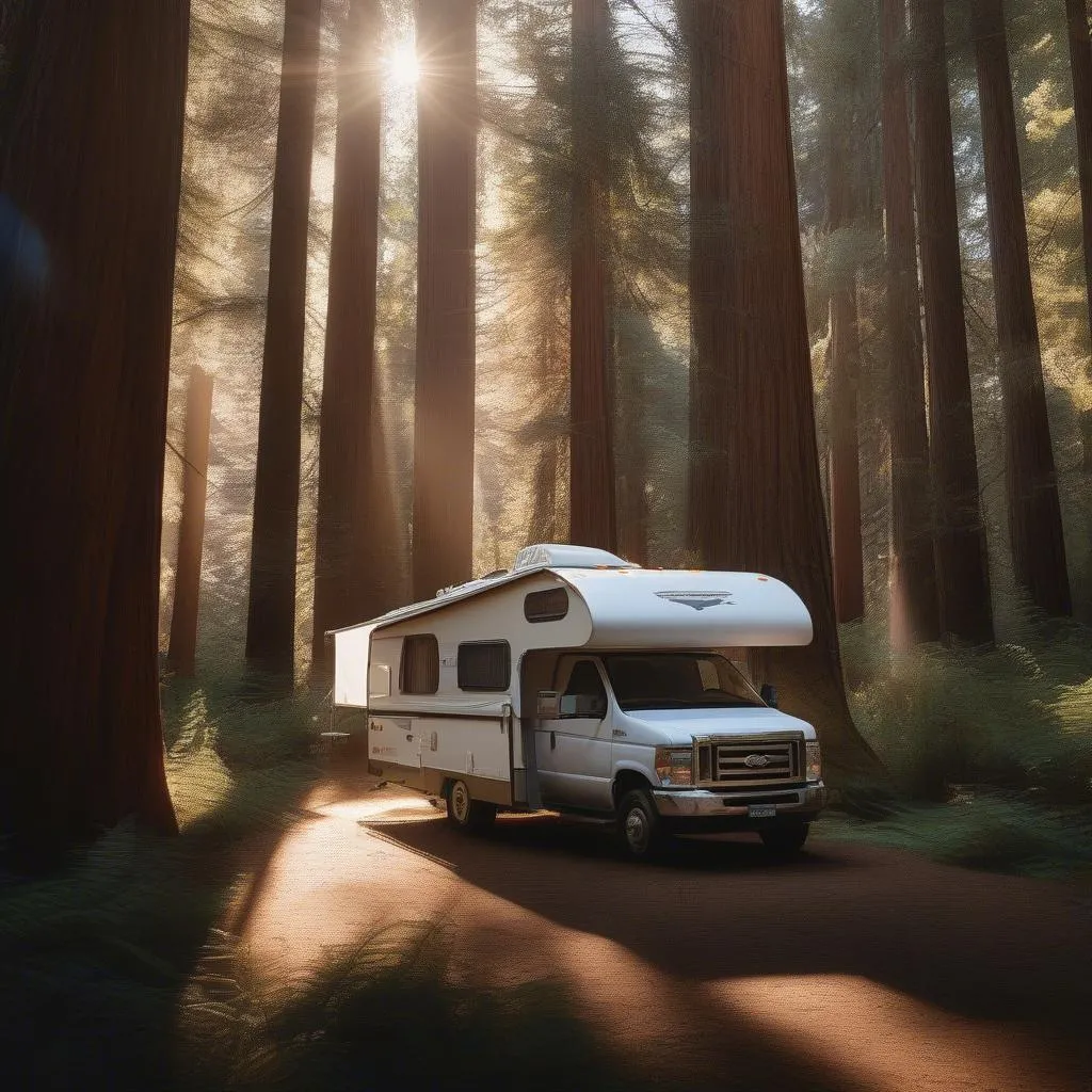 A-Liner Campervan in Redwood Forest