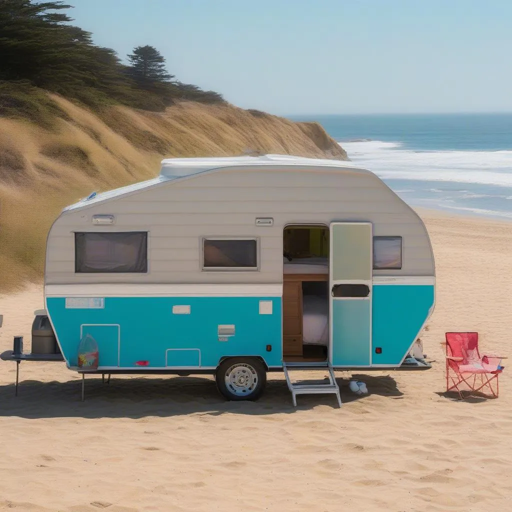 A-liner Campervan at Santa Cruz Beach