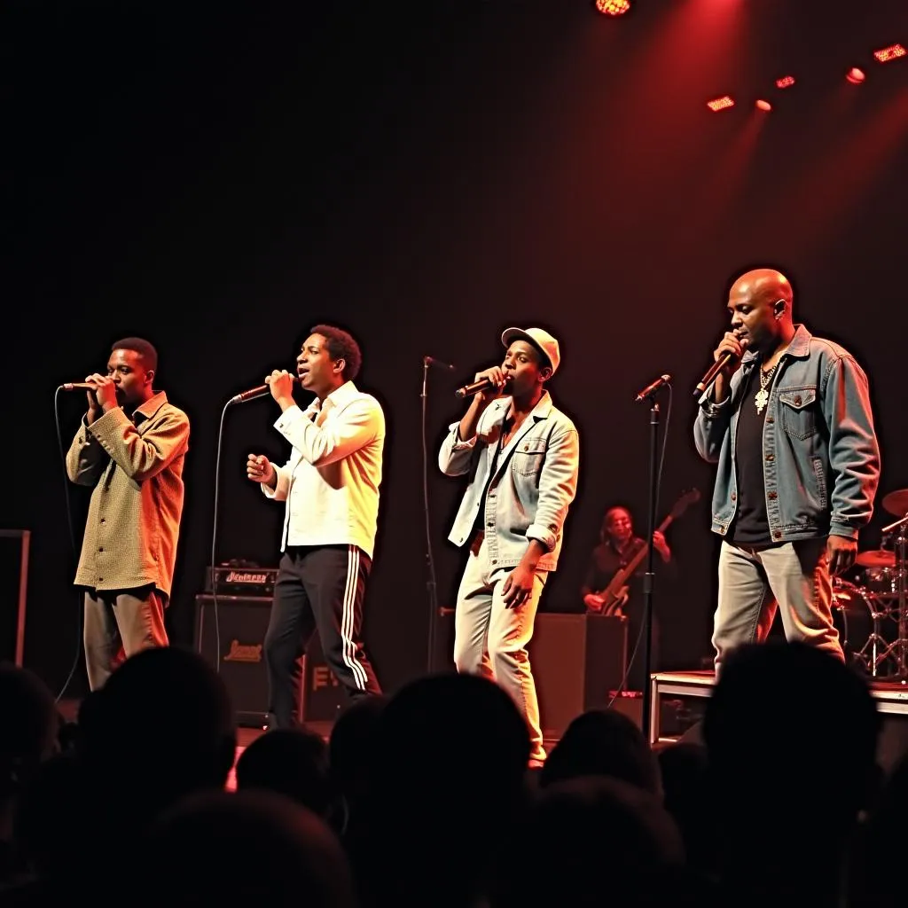 A Tribe Called Quest performing live on stage