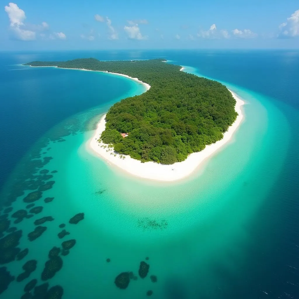 Agatti Island Aerial View