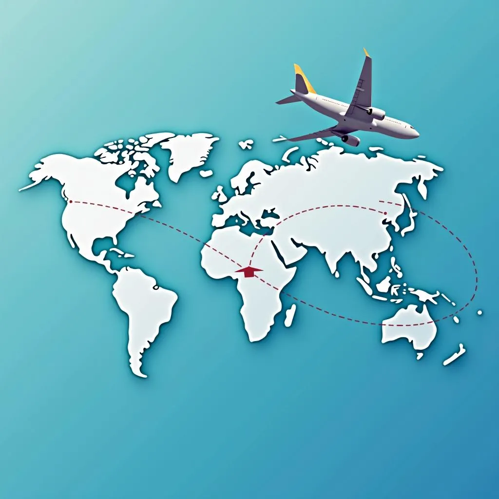 Calculating distance traveled by air