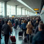 Crowded Airport Terminal