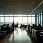 Spacious Airport Lounge Interior