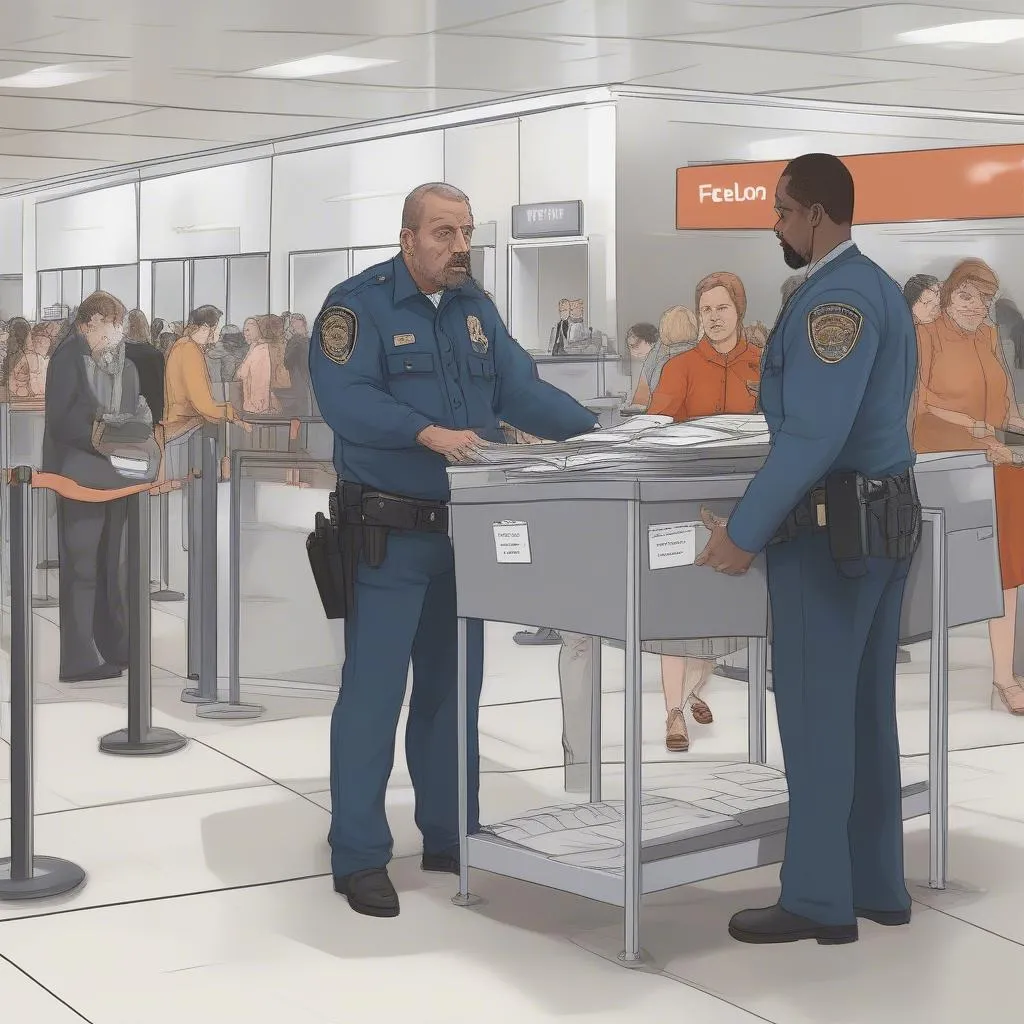 Airport Security Check for Felons