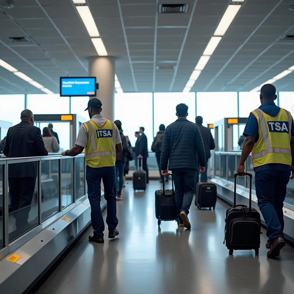 Airport Security Checkpoint Scene