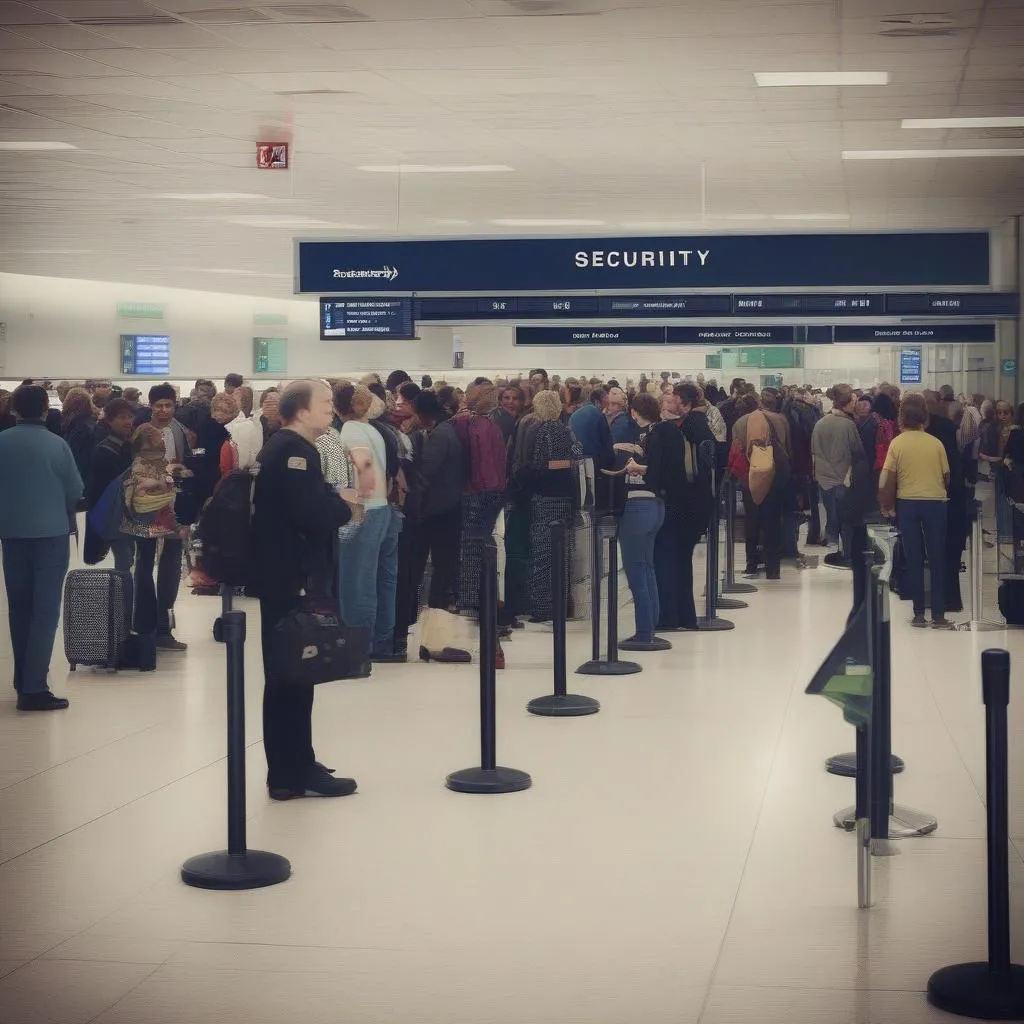 airport security line