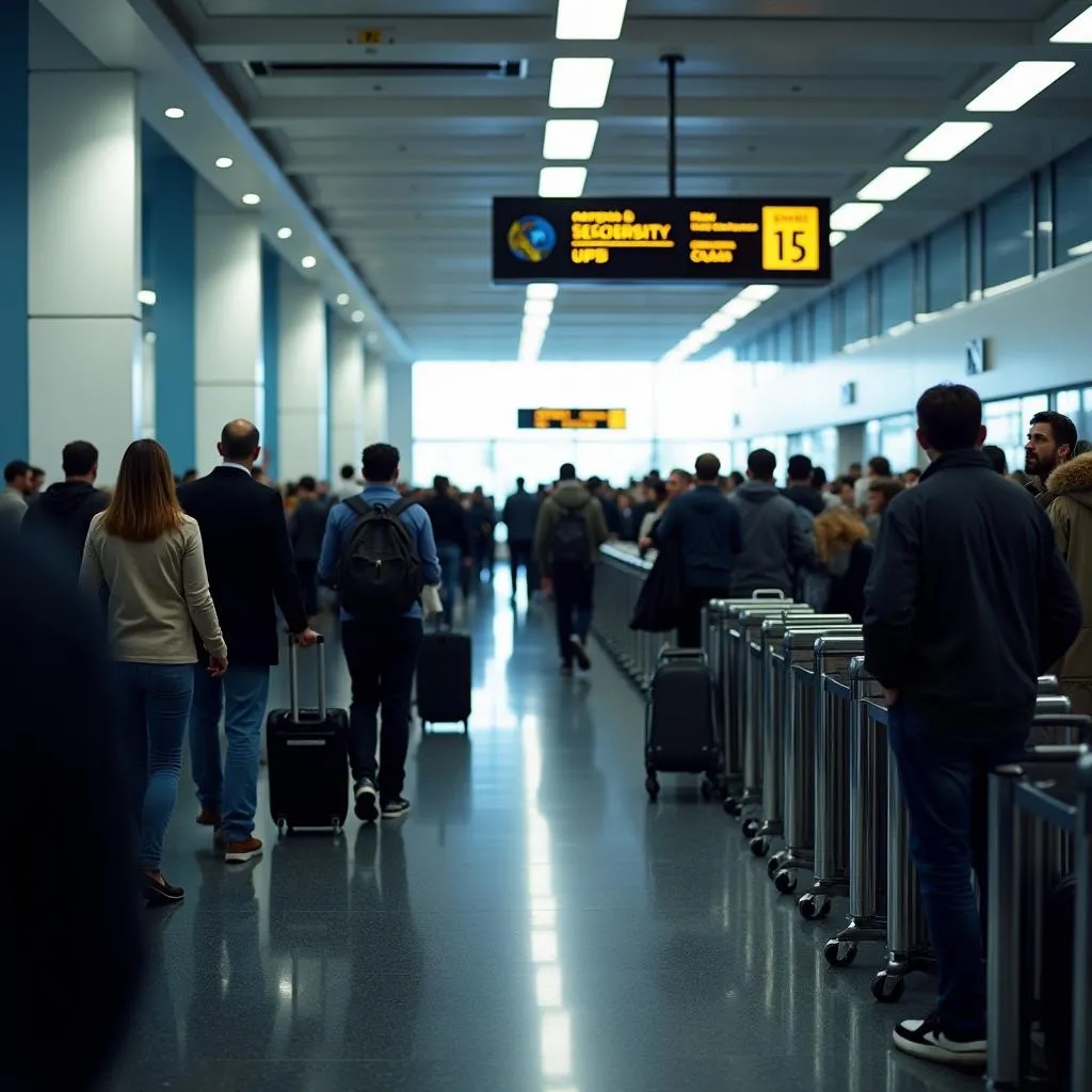 Long Airport Security Line