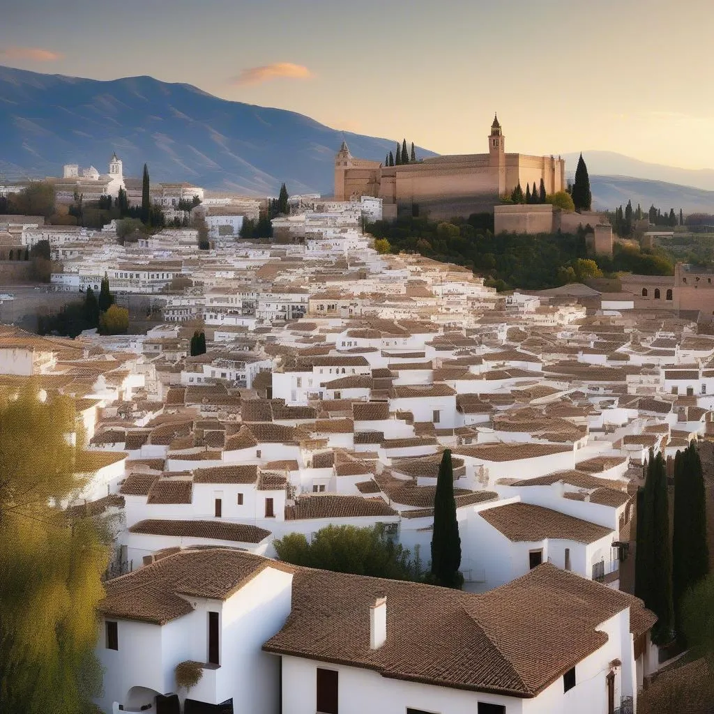 The Albaicin neighborhood in Granada, Spain