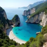 Scenic view of the Albanian Riviera