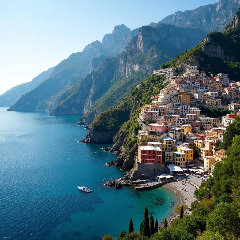 Scenic view of the Amalfi Coast