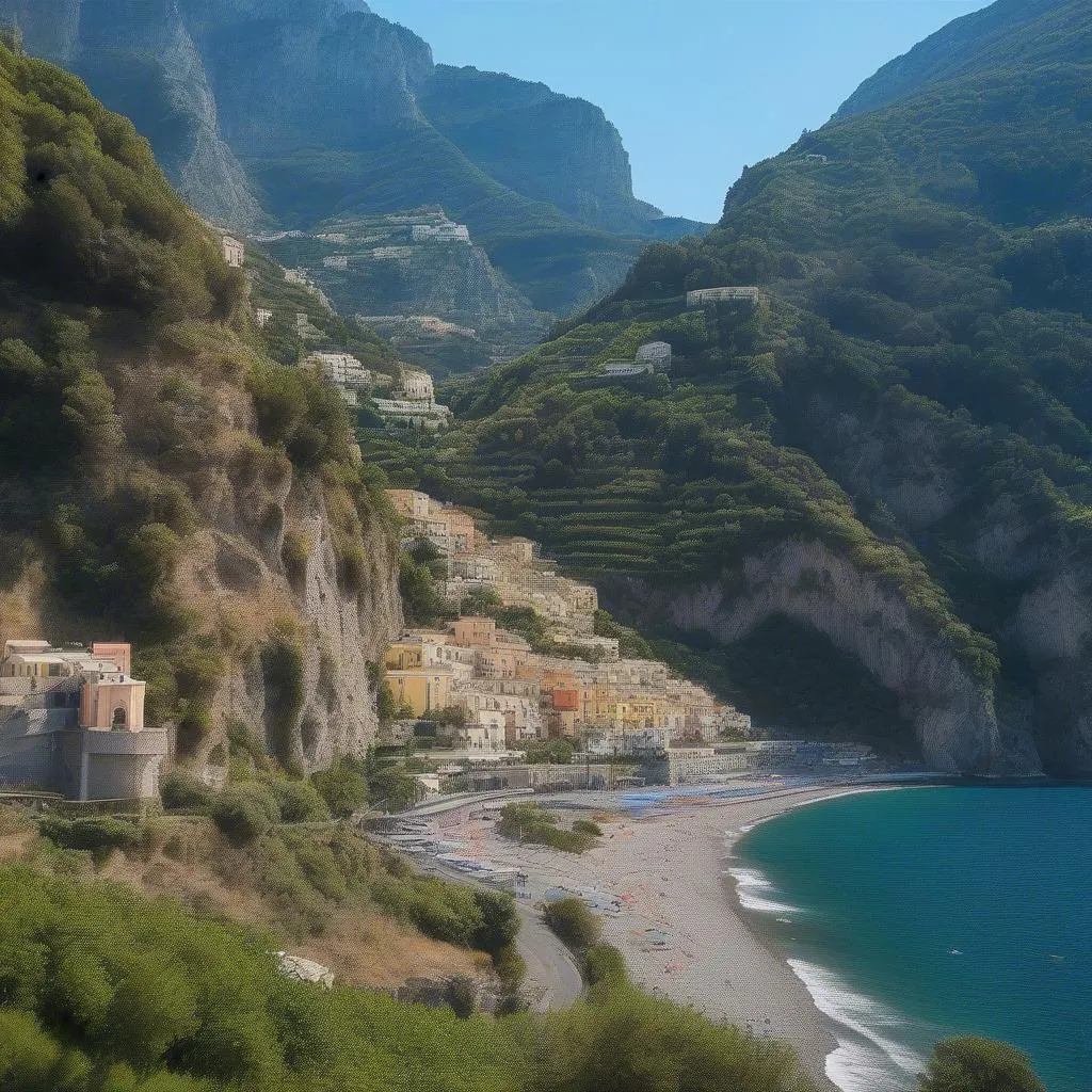 Train View of Amalfi Coast