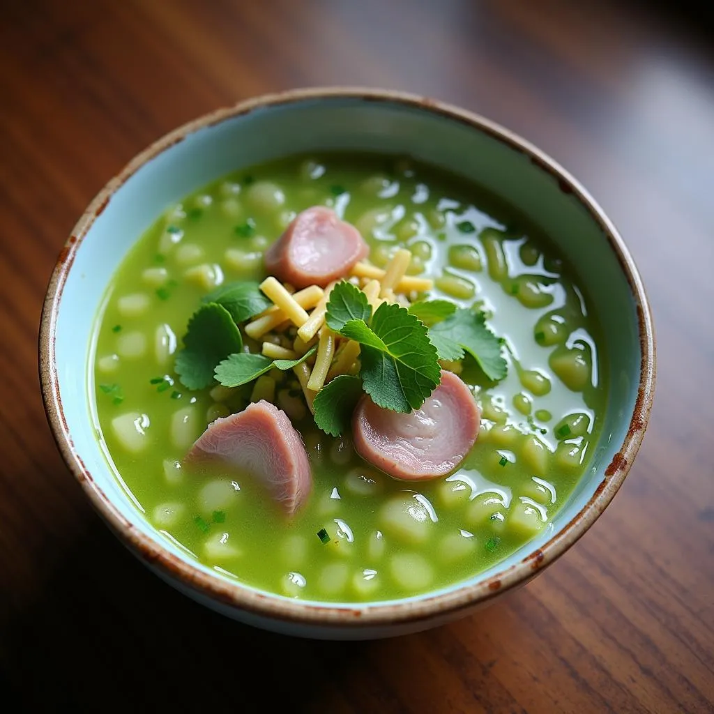 Vietnamese amaranth and pork porridge