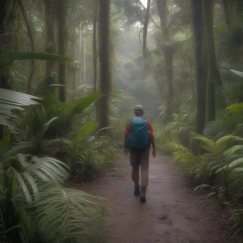 Trekking through the Amazon Rainforest