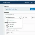 Amex Travel booking platform screenshot