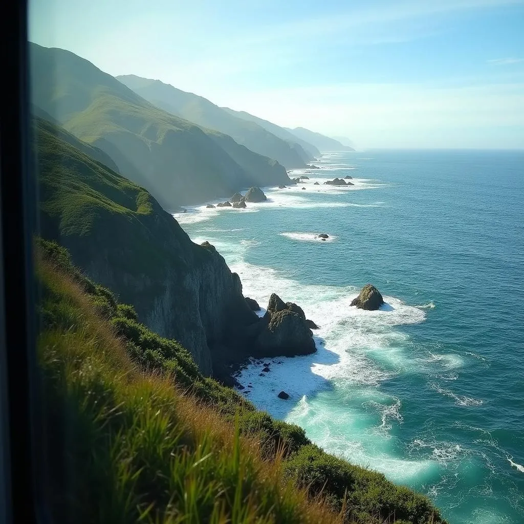 Scenic view from Amtrak's Coast Starlight route