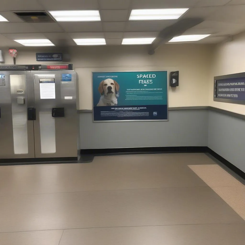 Pet relief area at Amtrak station