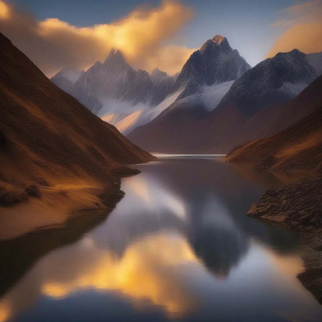 Andean Lake Sunset