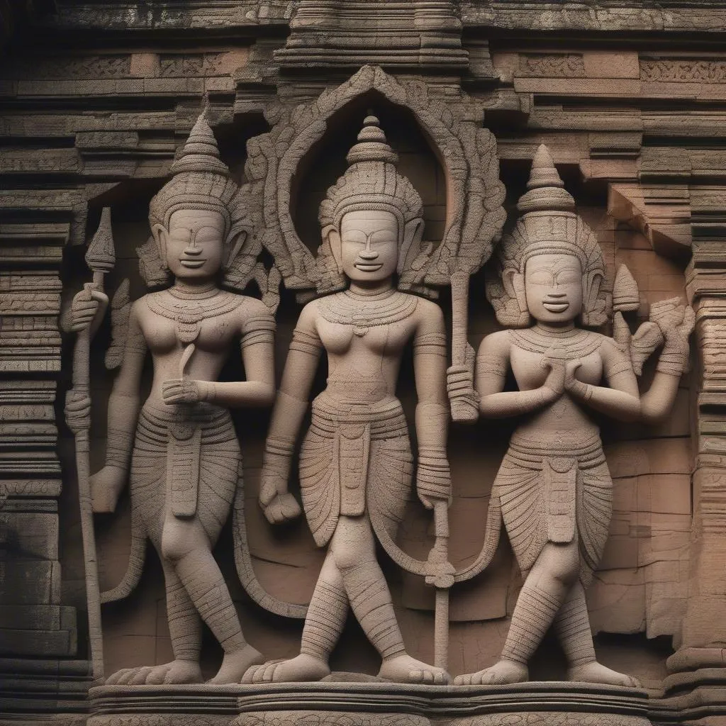 Intricate Carvings at Angkor Wat