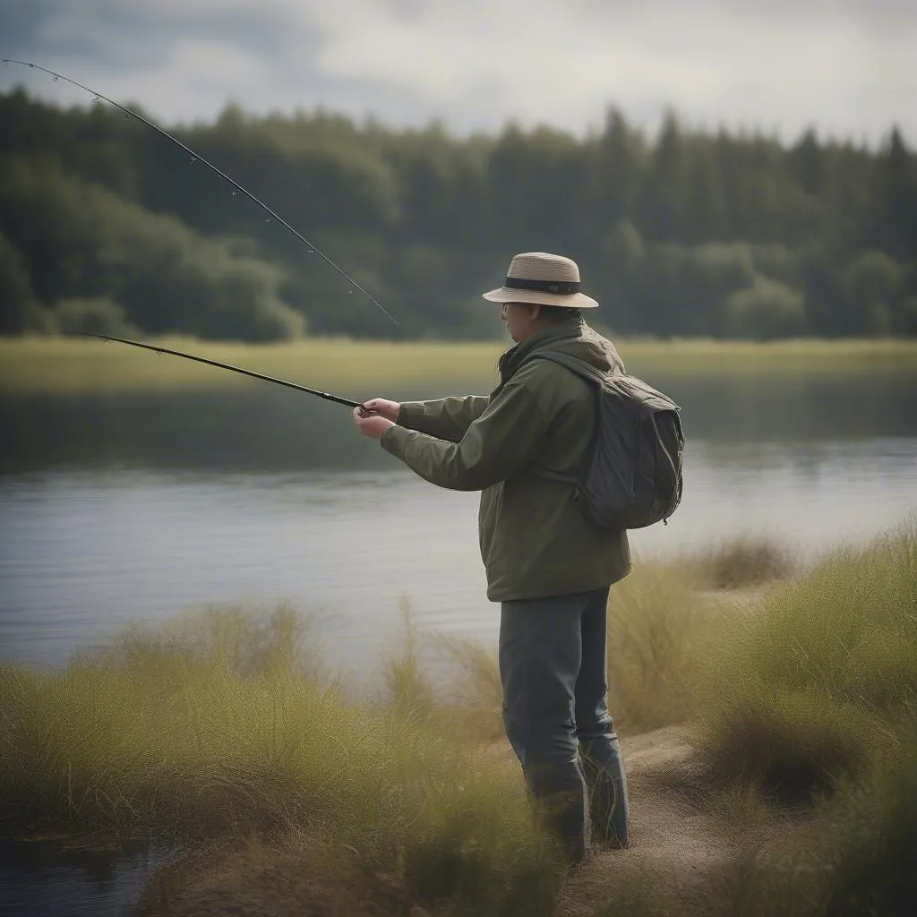 angler-fishing-with-pocket-rod